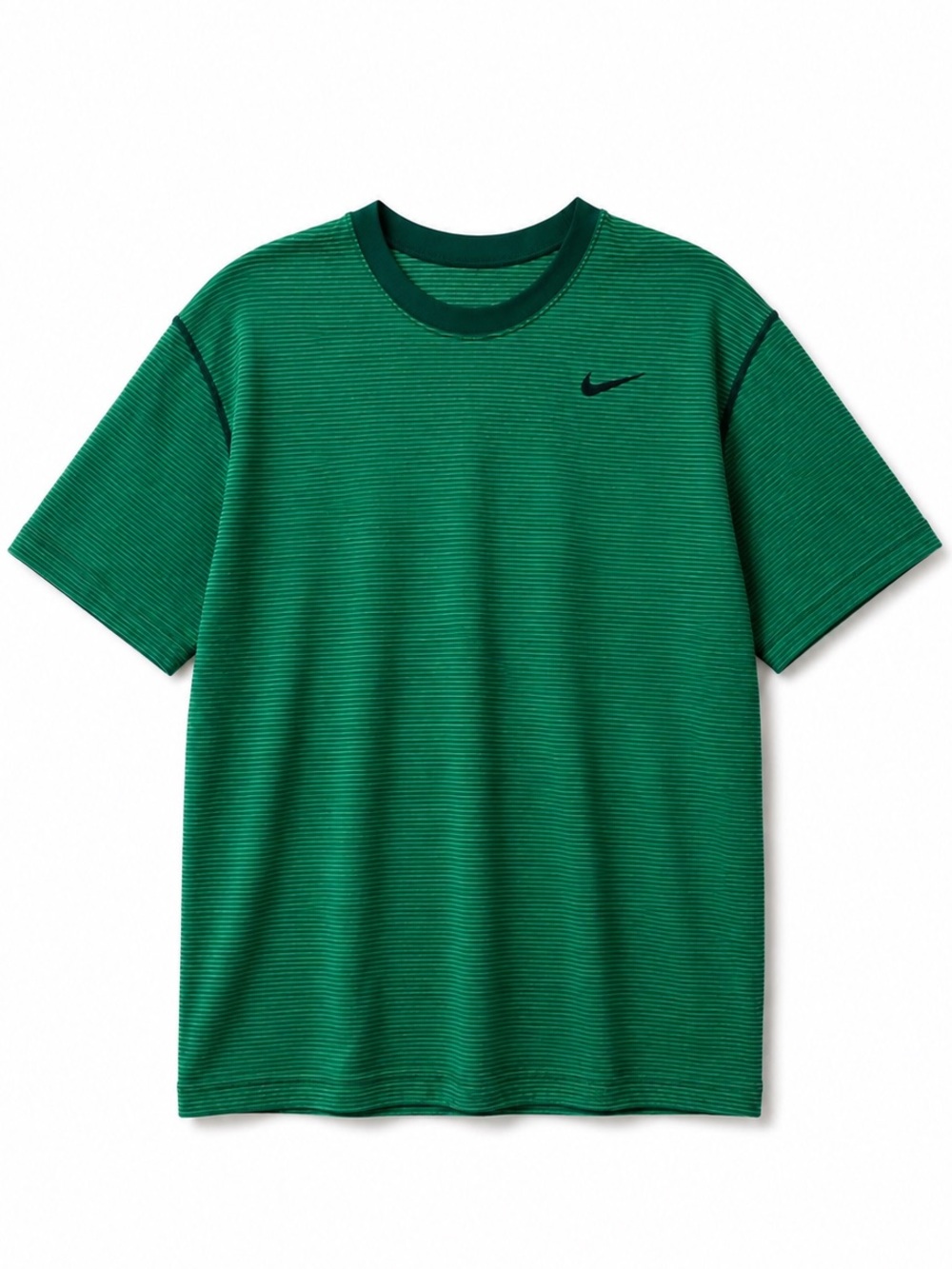 Nike Men’s Green Crew Neck Striped Tee